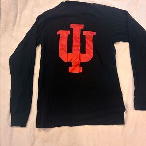Black Long-Sleeve Shirt with Red Graphic